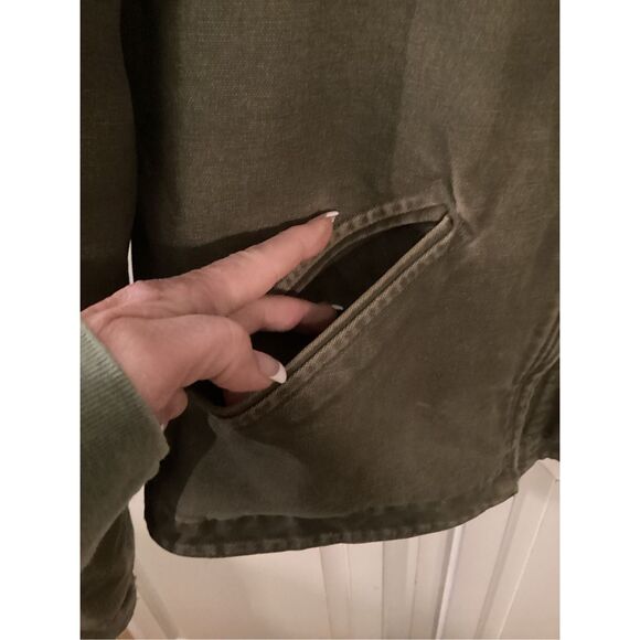 SOLD SOLD Carhartt Womens Sierra Jacket Sz M Sherpa Lining Olive Moss Vintage - Picture 3 of 11